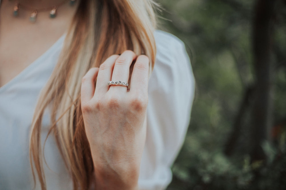 
                  
                    April & Angel Baby Stackable Ring (multi stone) // Rose Gold, Gold, or Silver - Little Sycamore
                  
                