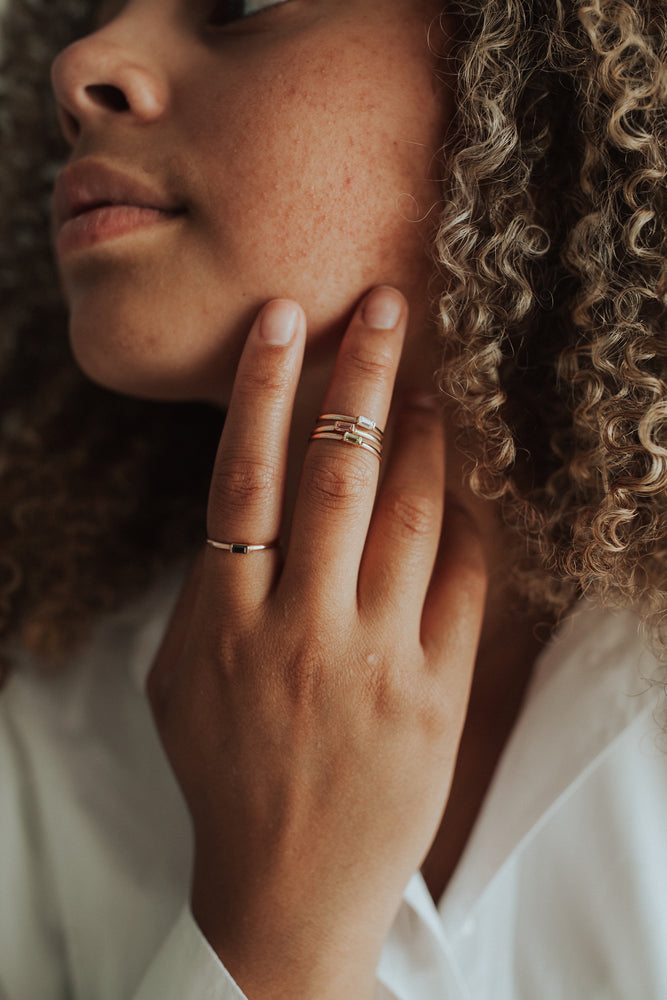
                  
                    Mini August Stackable Ring
                  
                