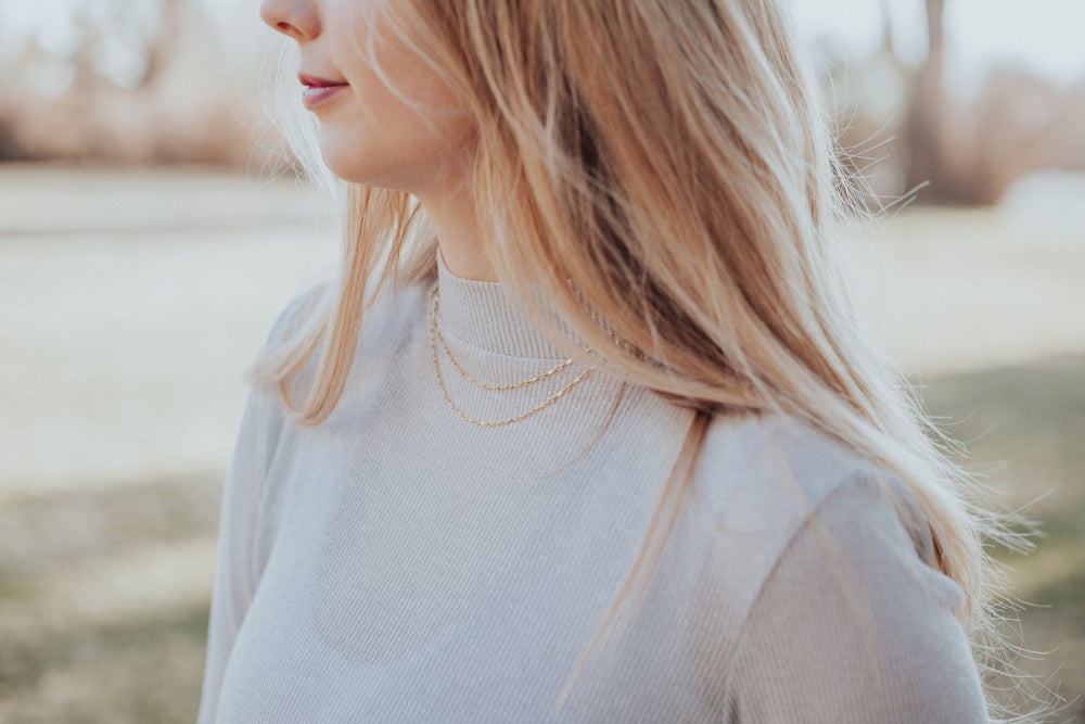 Layered Ripple Choker // Rose Gold, Gold, or Silver - Little Sycamore