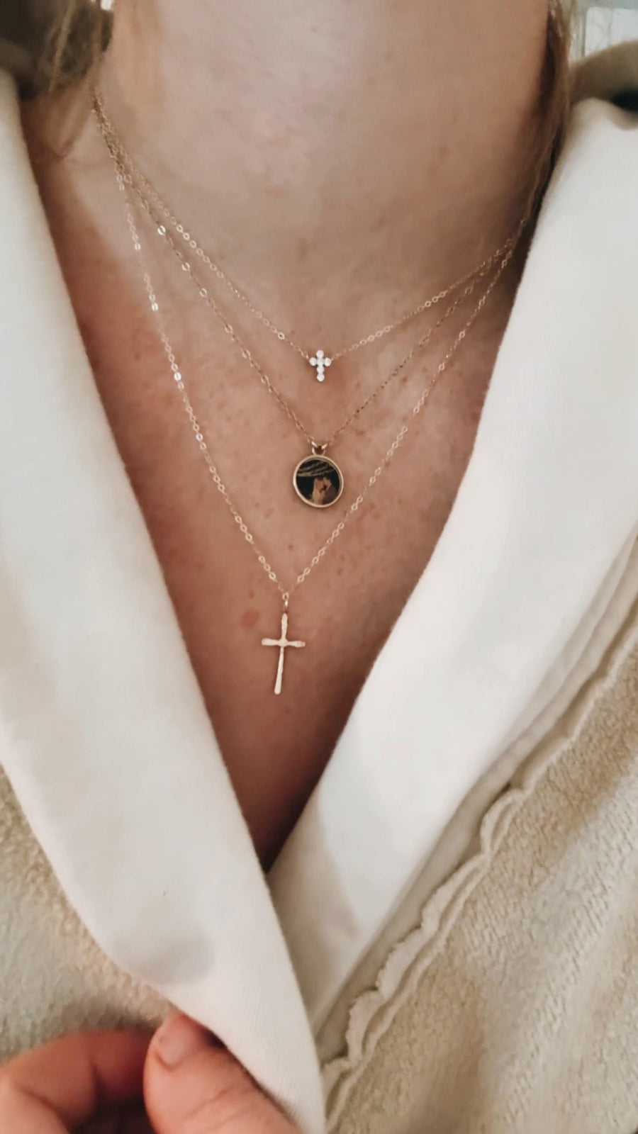 Little Light · Diamond Cross Necklace - Little Sycamore