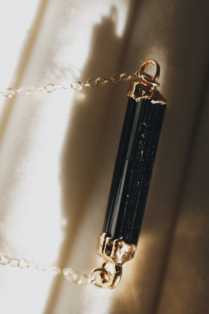 
                  
                    Ebony • Black Tourmaline Bar Necklace
                  
                