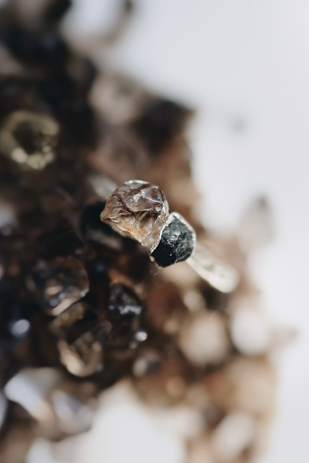 Smoky · Black Spinel and Smoky Quartz Ring