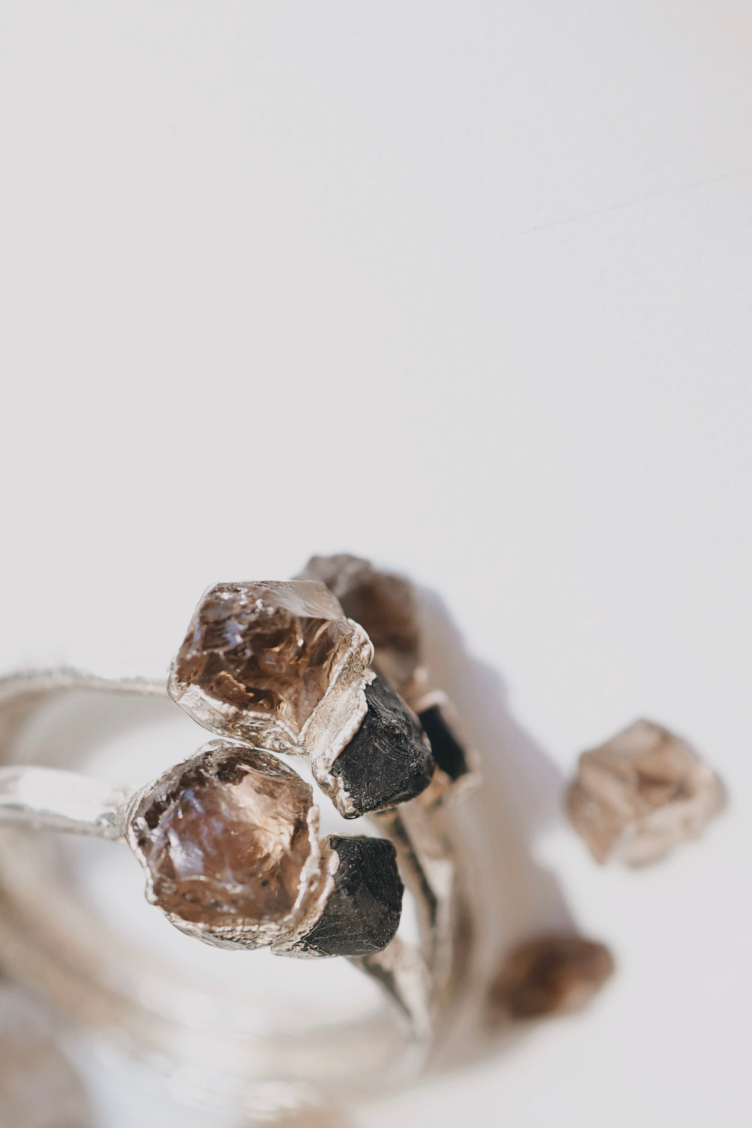 Smoky · Black Spinel and Smoky Quartz Ring