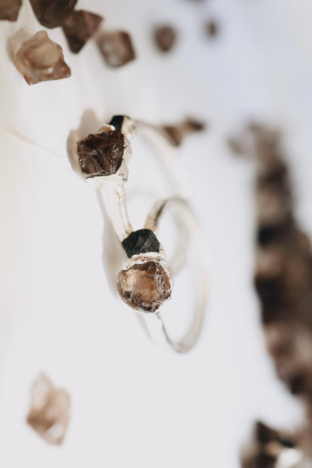 Smoky · Black Spinel and Smoky Quartz Ring