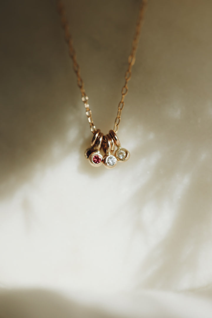 Little Birthstone Droplet Necklace · Customizable