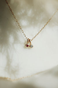 Little Birthstone Droplet Necklace · Customizable - Little Sycamore
