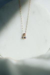 Little Birthstone Droplet Necklace · Customizable - Little Sycamore