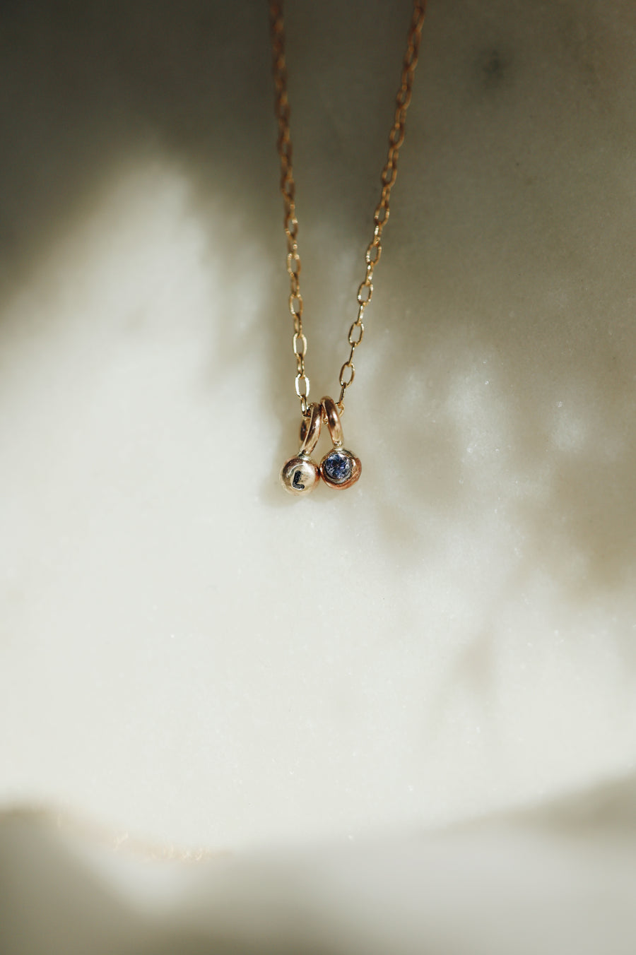 Little Birthstone Droplet Necklace · Customizable - Little Sycamore