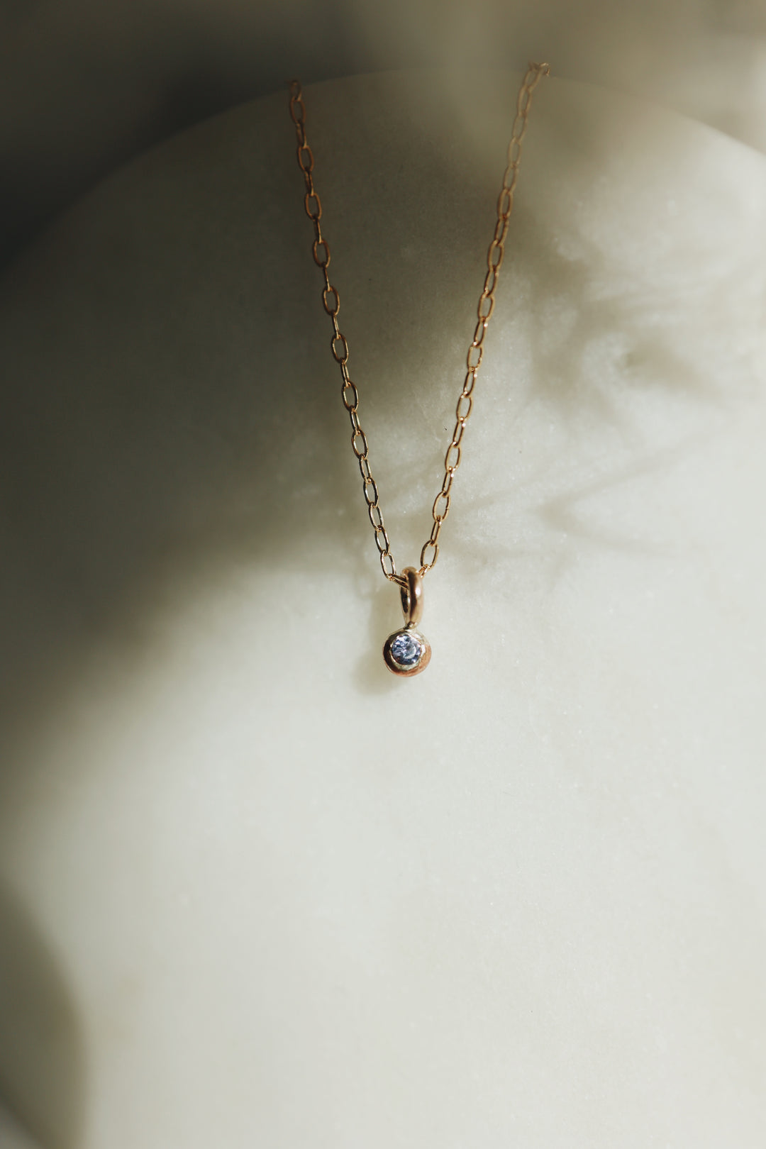 Little Birthstone Droplet Necklace · Customizable