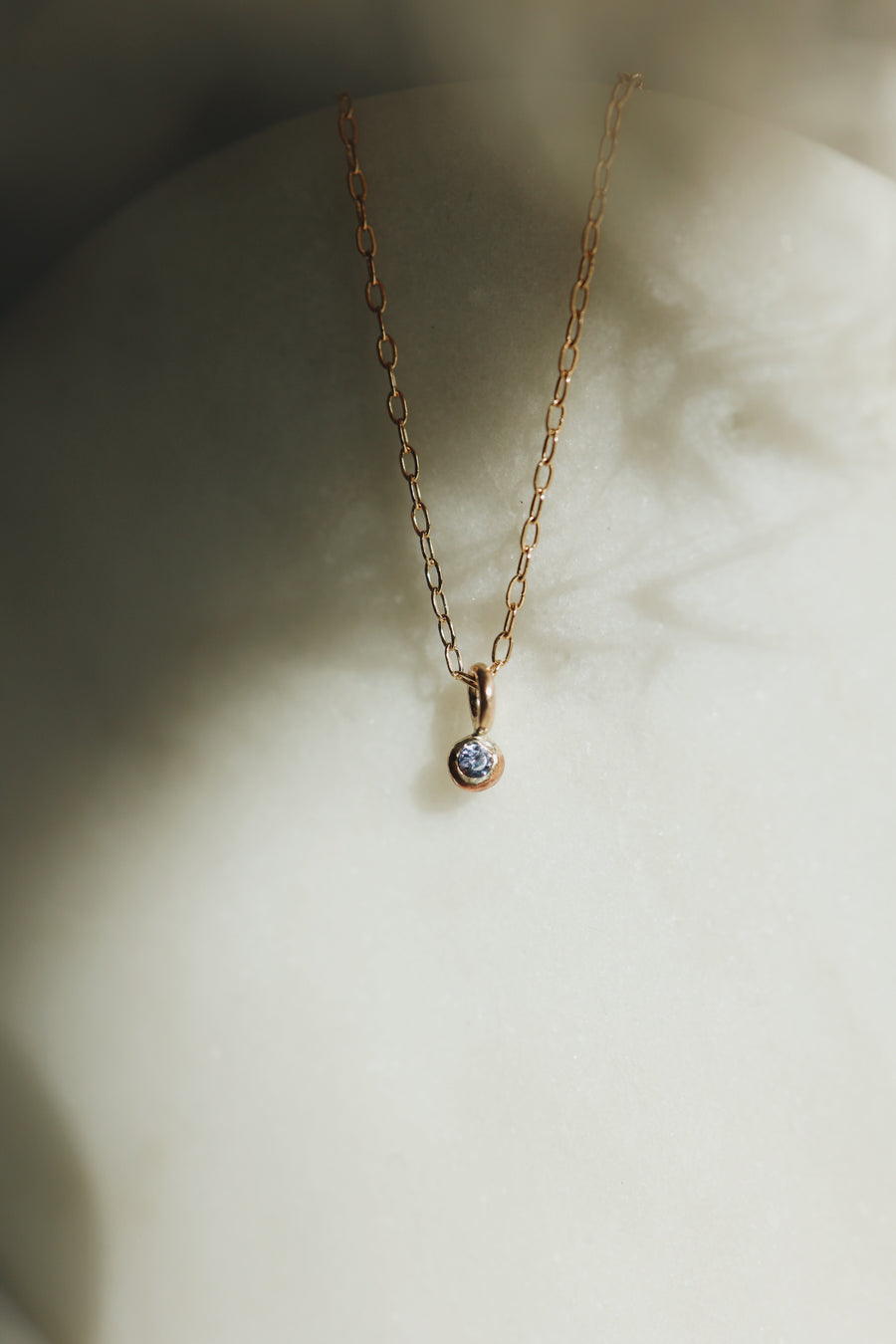 Little Birthstone Droplet Necklace · Customizable - Little Sycamore