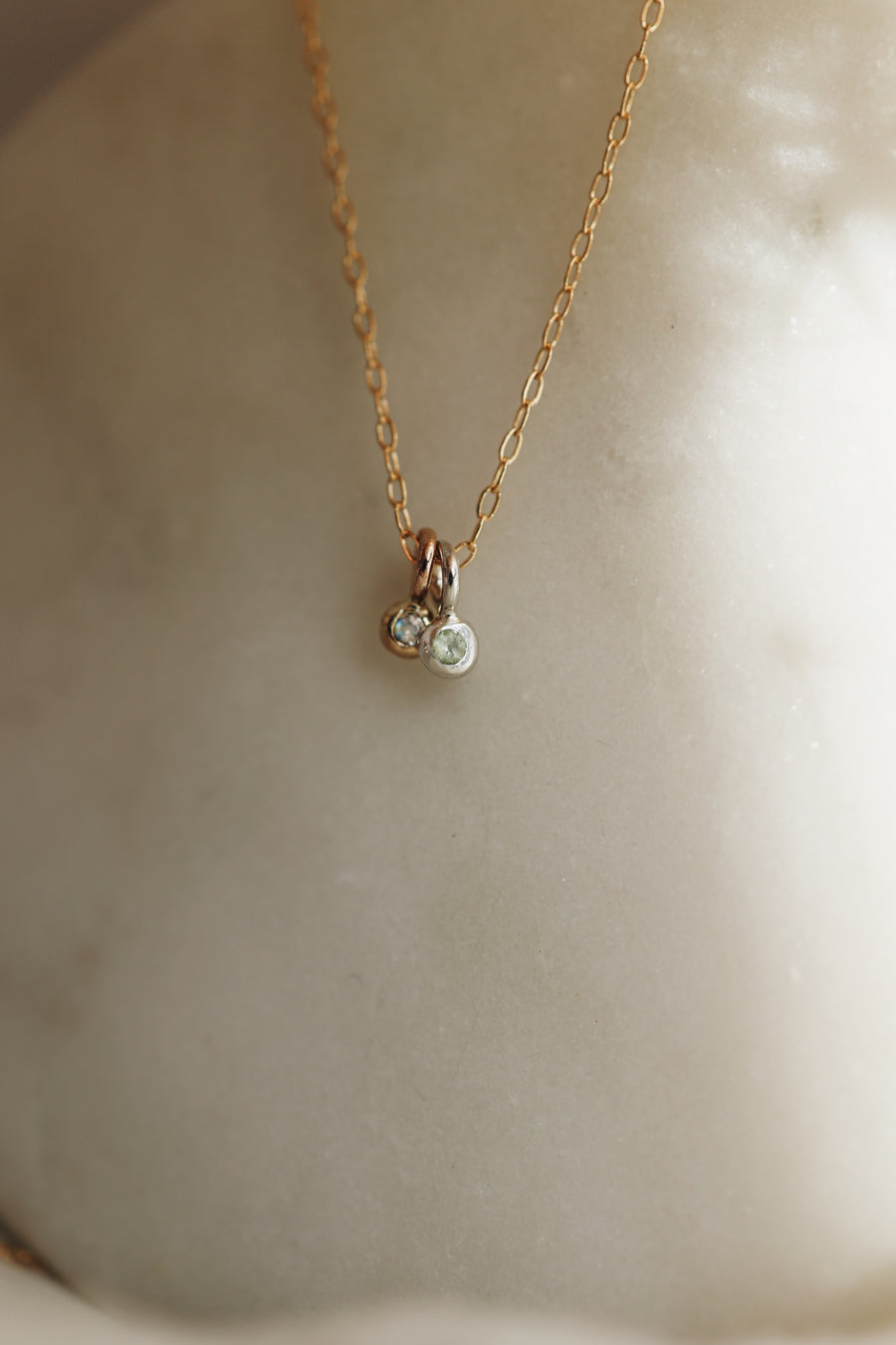 Little Birthstone Droplet Necklace · Customizable - Little Sycamore