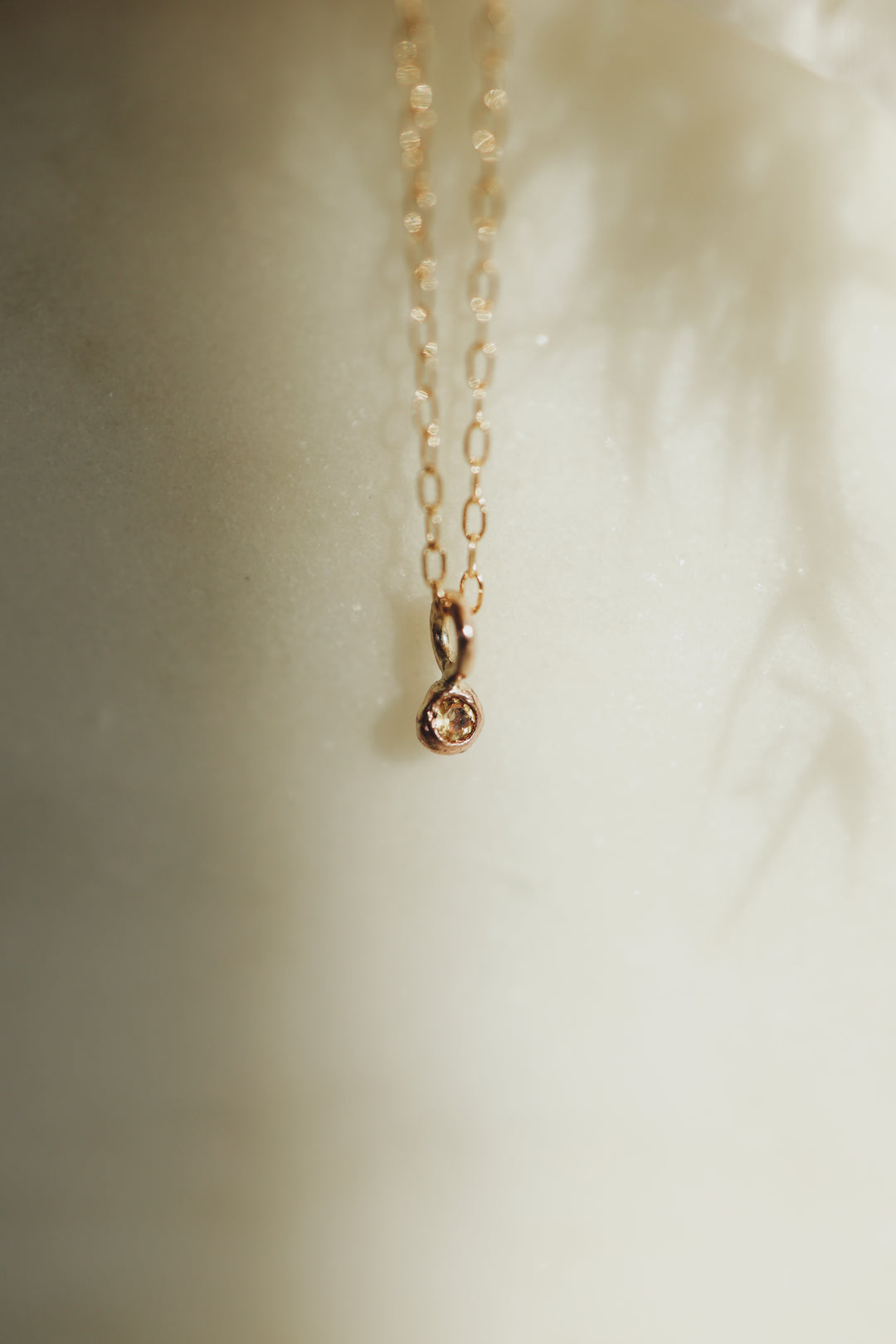 Little Birthstone Droplet Necklace · Customizable