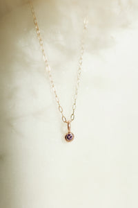 Little Birthstone Droplet Necklace · Customizable - Little Sycamore