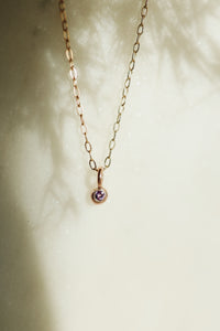 Little Birthstone Droplet Necklace · Customizable - Little Sycamore