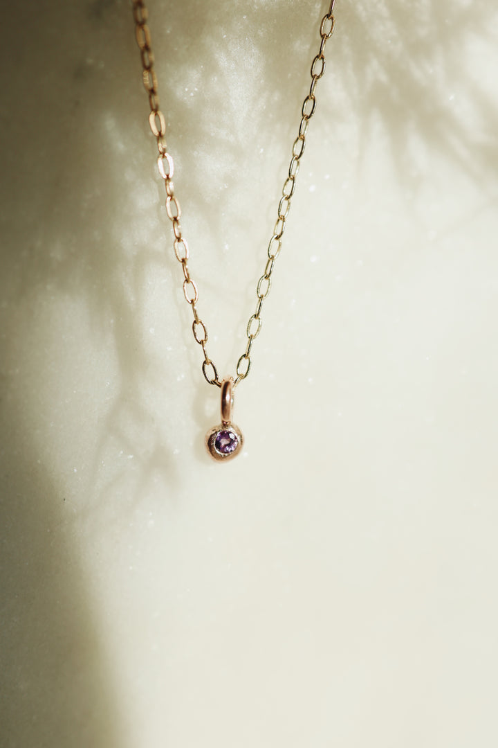 Little Birthstone Droplet Necklace · Customizable