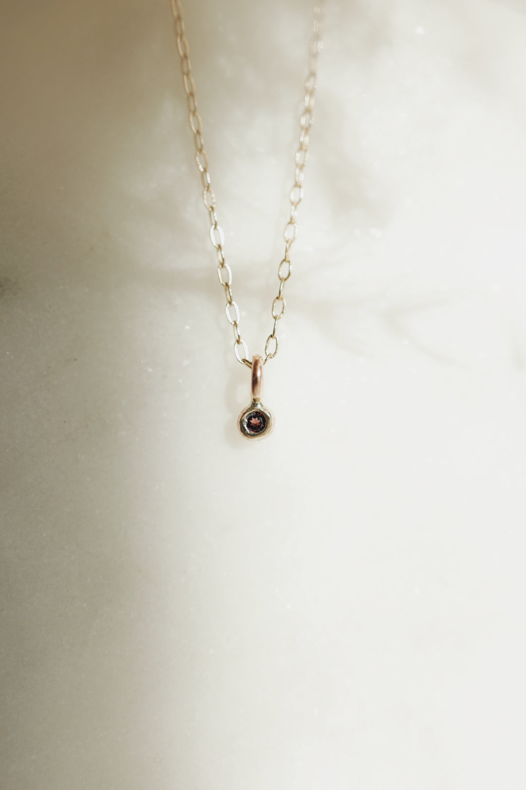 Little Birthstone Droplet Necklace · Customizable