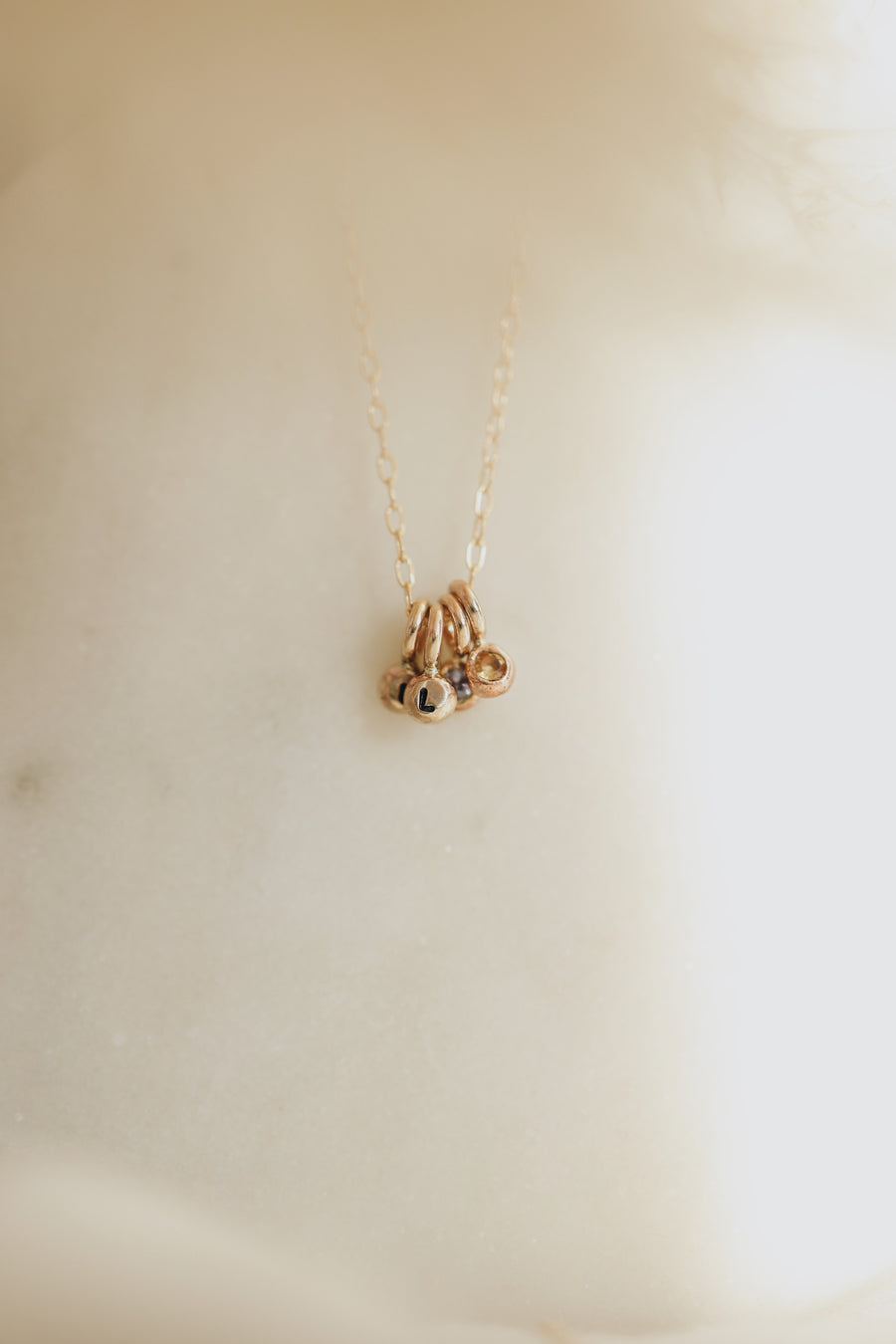 Little Birthstone Droplet Necklace · Customizable - Little Sycamore