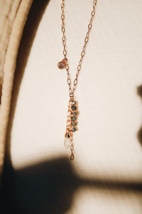 Cascade Necklace · Sapphire, Quartz, and Daisy (Limited Edition) - Little Sycamore