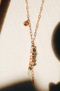 Cascade Necklace · Sapphire, Quartz, and Daisy (Limited Edition) - Little Sycamore