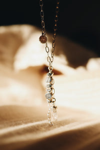 Cascade Necklace · Sapphire, Quartz, and Daisy (Limited Edition) - Little Sycamore