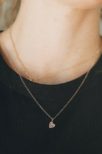 Little Heart Droplet Necklace · Customizable - Little Sycamore