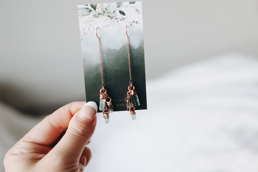 Single or Multi Stone Drop Earrings · Customizable - Little Sycamore