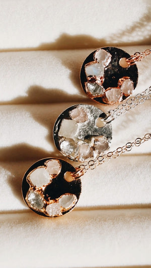 
                  
                    I am Loved Necklace • Rose Quartz, Moonstone, Diamond Quartz
                  
                