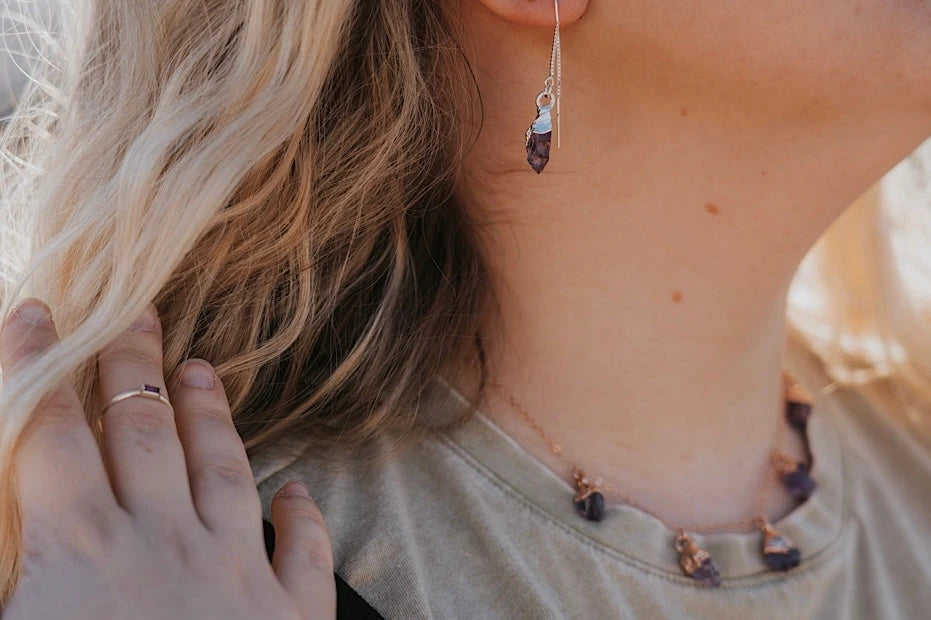 Amethyst Drop Earrings · February · Earrings ·  Little Sycamore