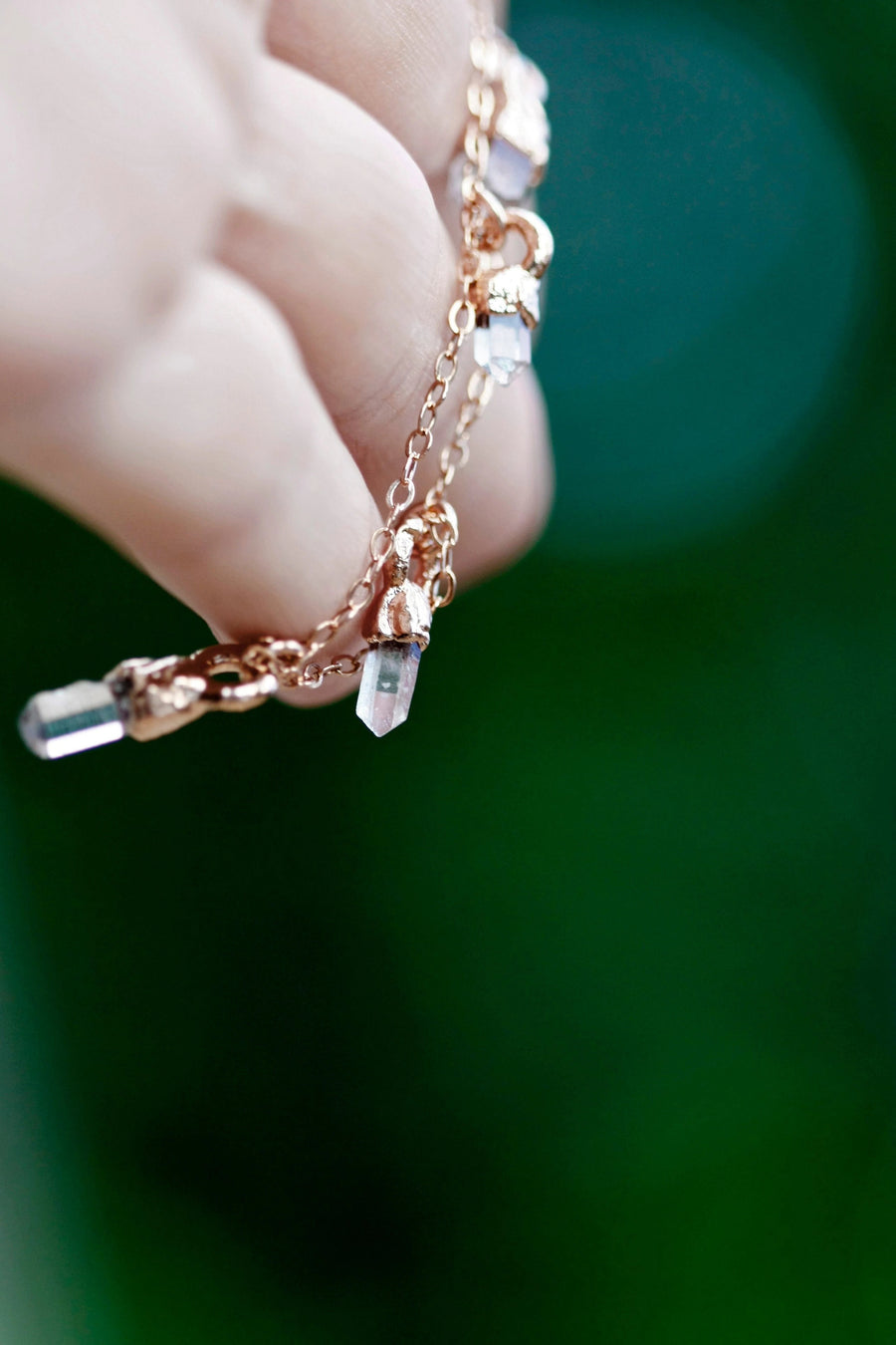 April + Angel Baby Raindrops Necklace · Diamond Quartz · Necklaces ·  Little Sycamore