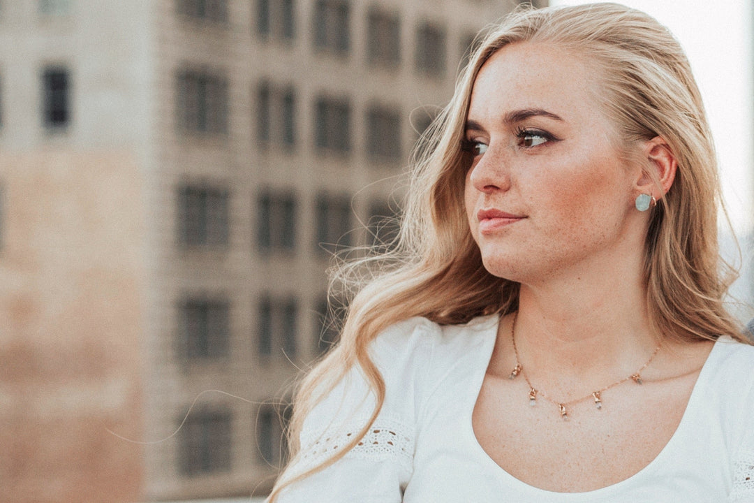 April + Angel Baby Raindrops Necklace · Diamond Quartz · Necklaces ·  Little Sycamore