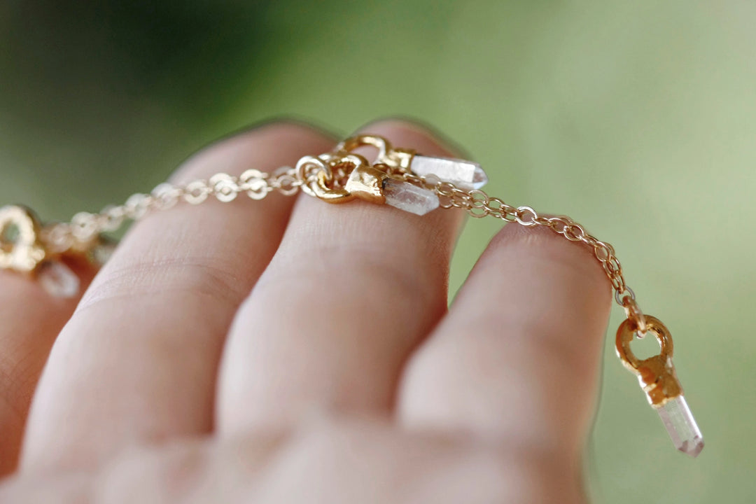 April + Angel Baby Raindrops Necklace · Diamond Quartz · Necklaces ·  Little Sycamore