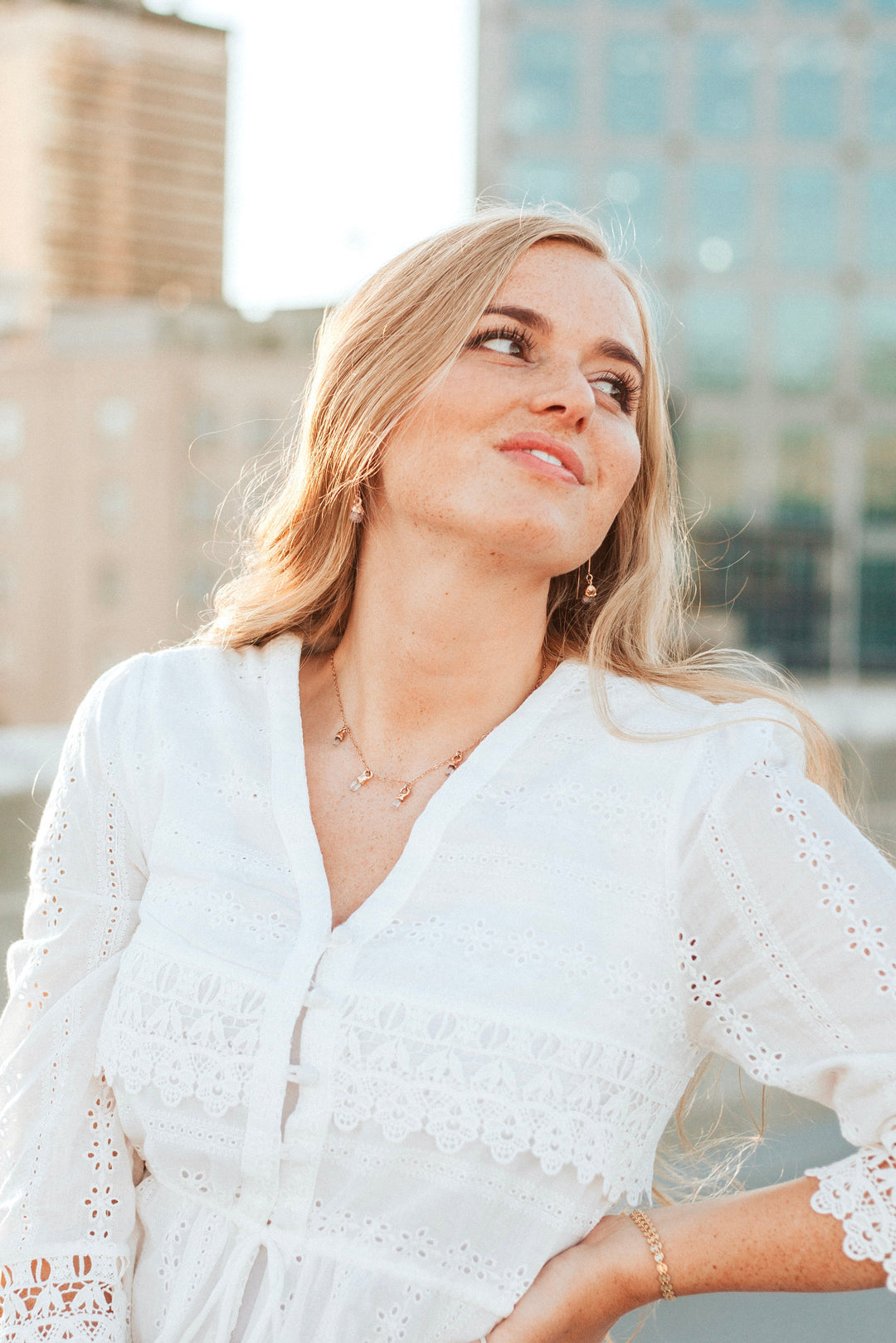 April + Angel Baby Raindrops Necklace · Diamond Quartz · Necklaces ·  Little Sycamore