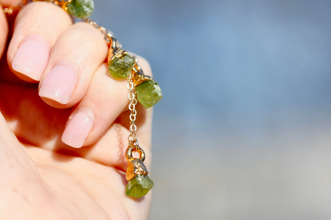 August Raindrops Necklace · Peridot · Necklaces ·  Little Sycamore