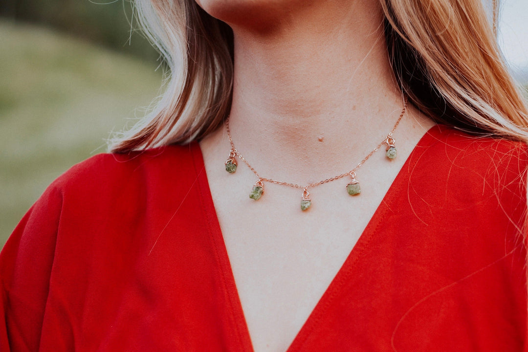 August Raindrops Necklace · Peridot · Necklaces ·  Little Sycamore