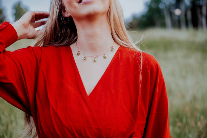 August Raindrops Necklace · Peridot · Necklaces ·  Little Sycamore