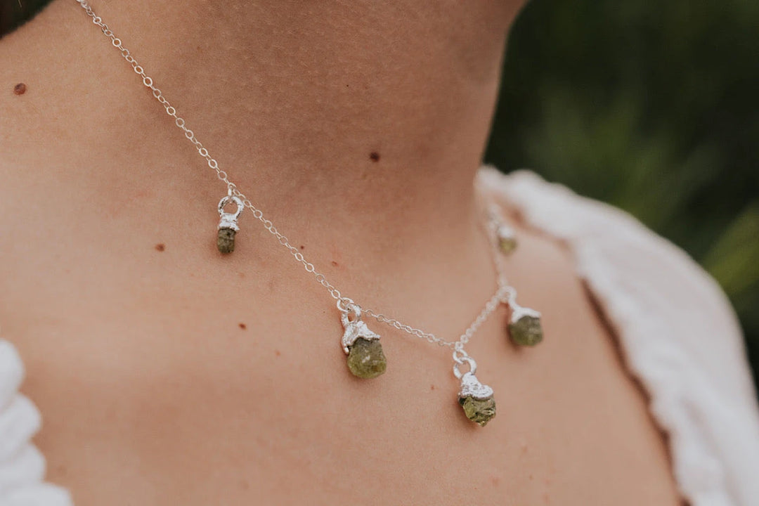 August Raindrops Necklace · Peridot · Necklaces ·  Little Sycamore