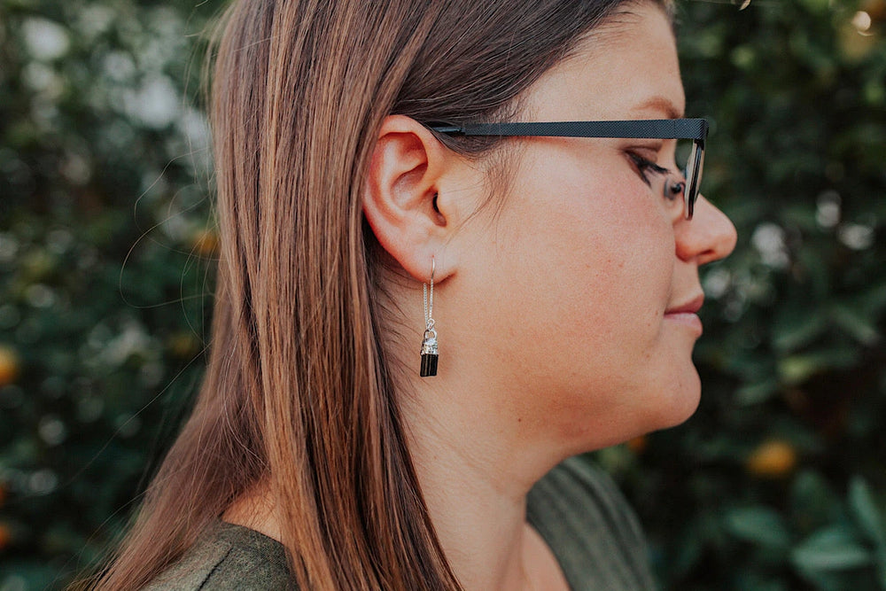 Black Tourmaline Drop Earrings · October · Earrings ·  Little Sycamore