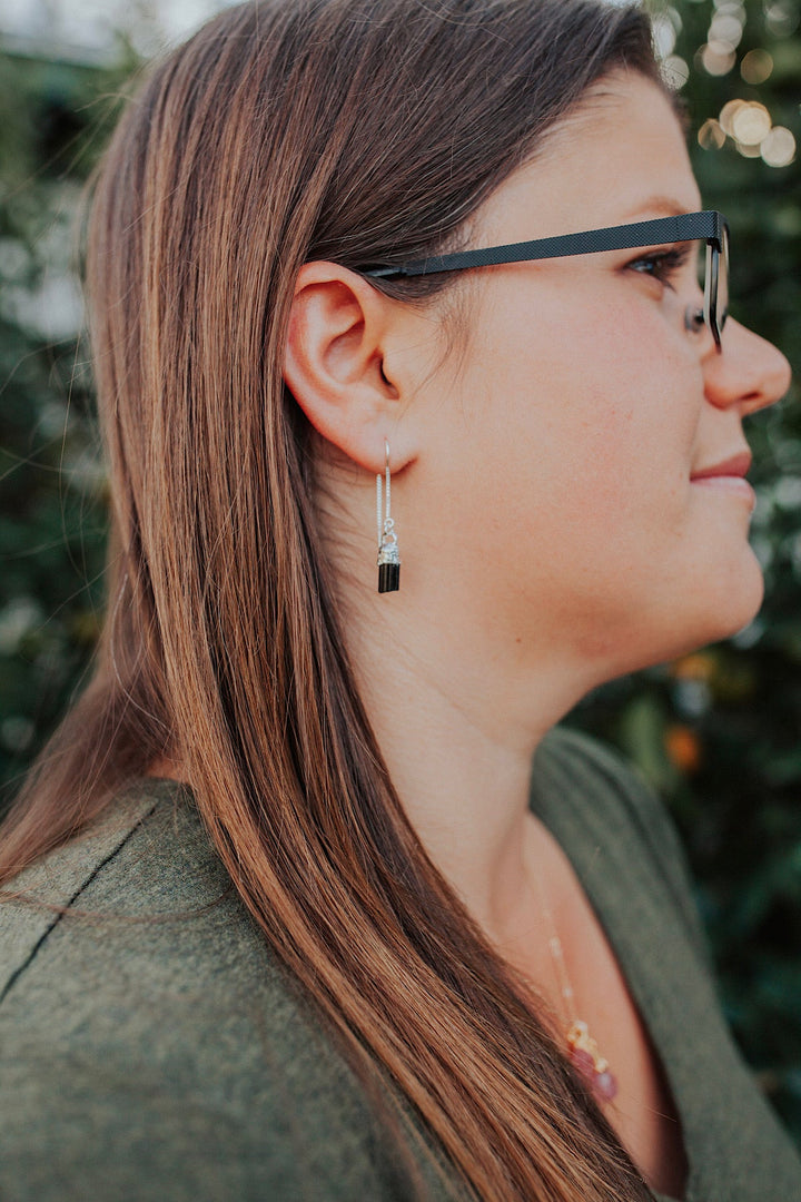 Black Tourmaline Drop Earrings · October · Earrings ·  Little Sycamore