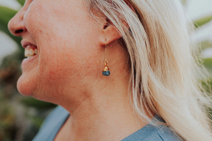 Blue Sapphire Drop Earrings · September · Earrings ·  Little Sycamore