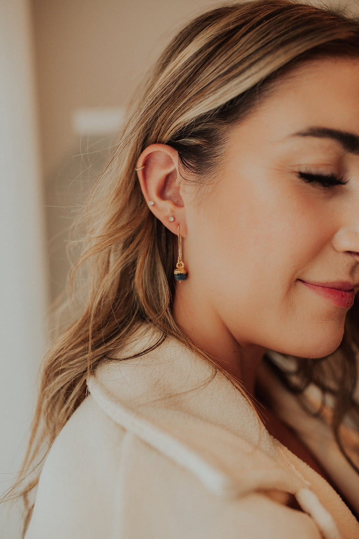 Blue Sapphire Drop Earrings · September · Earrings ·  Little Sycamore