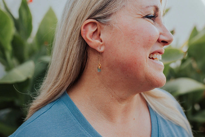 Blue Tourmaline Drop Earrings · October · Earrings ·  Little Sycamore