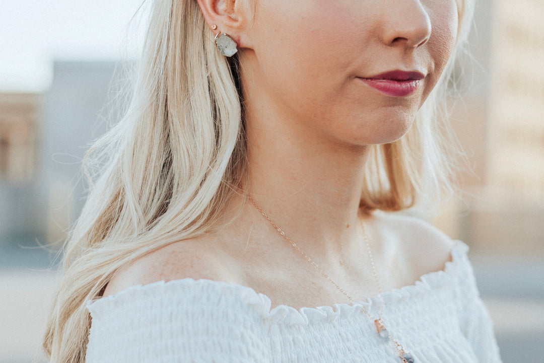 Clarity Studs · Quartz · Earrings ·  Little Sycamore