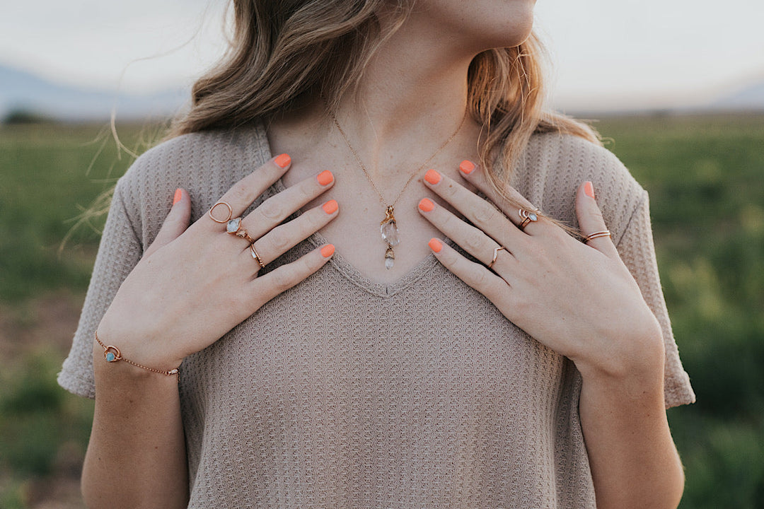 Crystal Drop Necklace · Necklaces ·  Little Sycamore