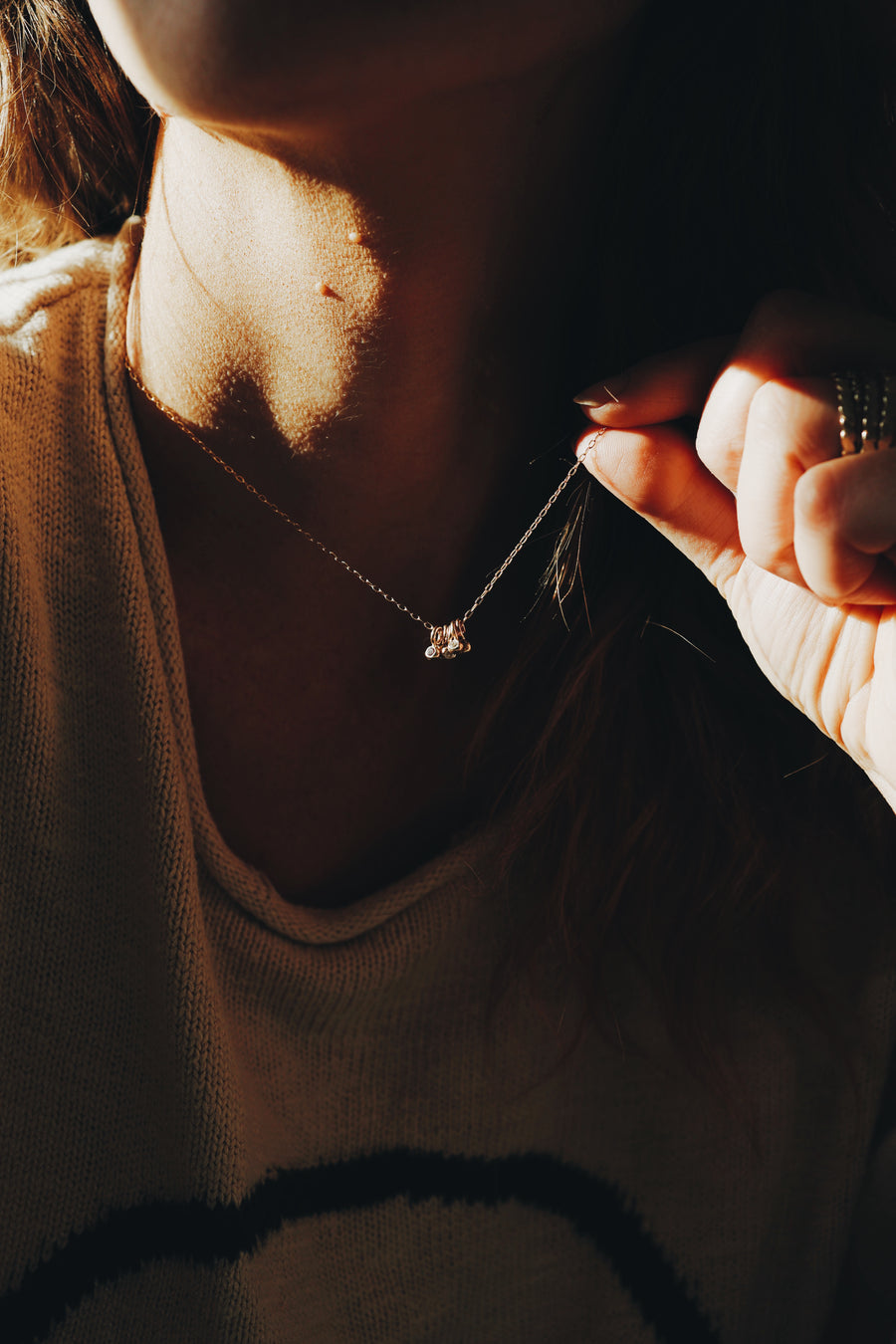 Little Birthstone Droplet Necklace · Customizable - Little Sycamore