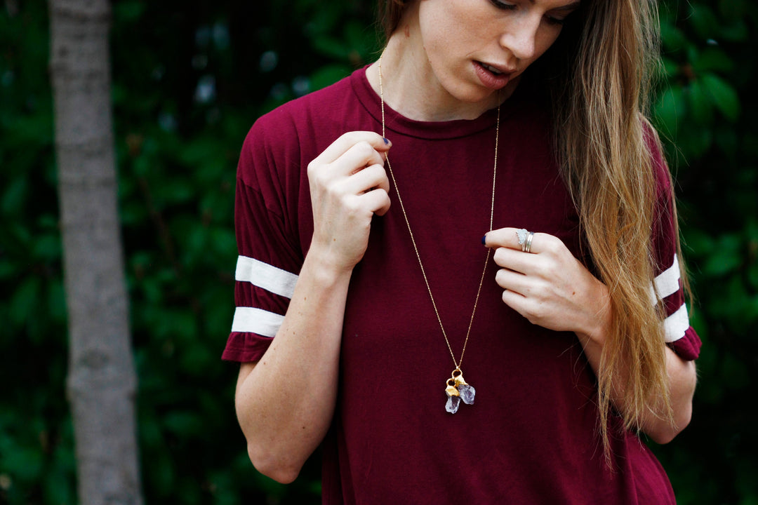 Double Quartz Necklace · Necklaces ·  Little Sycamore