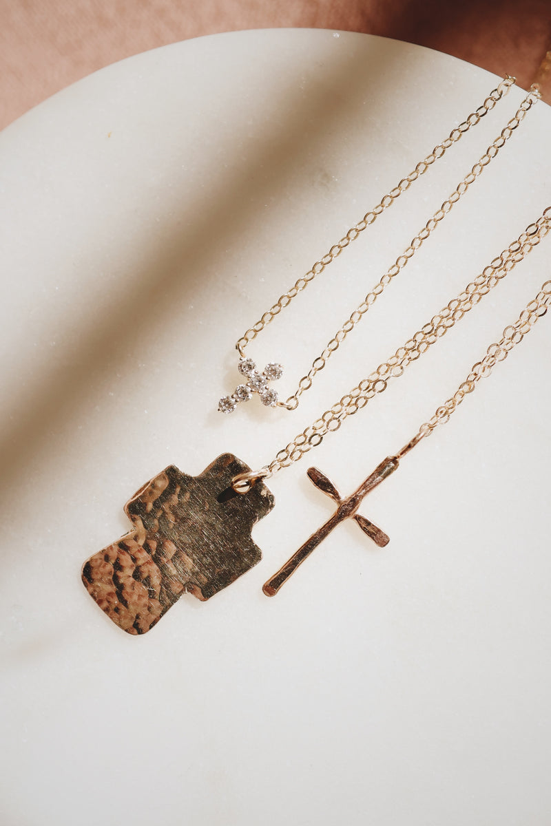 Steady Strength · Chunky Cross Necklace - Little Sycamore