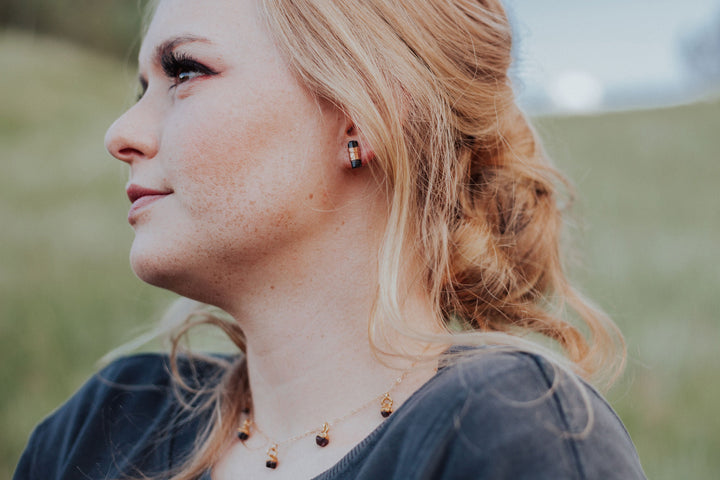 Ebony Studs · Tourmaline · Earrings ·  Little Sycamore