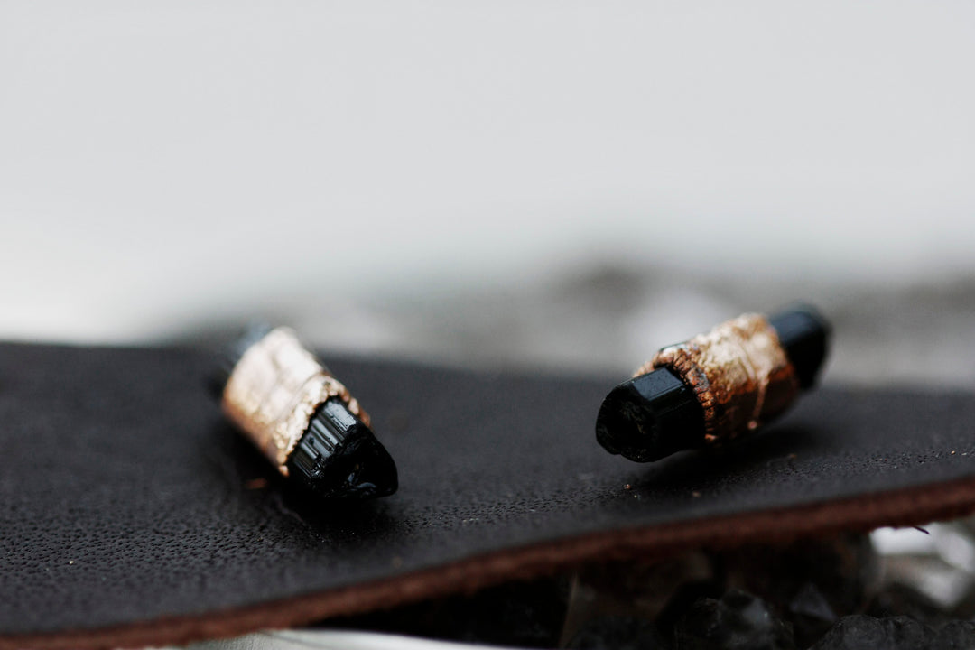 Ebony Studs · Tourmaline · Earrings ·  Little Sycamore