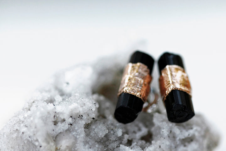 Ebony Studs · Tourmaline · Earrings ·  Little Sycamore