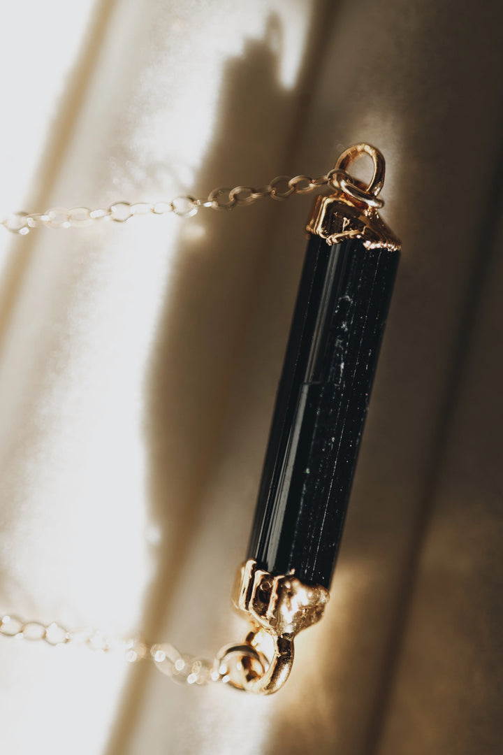 Ebony · Black Tourmaline Bar Necklace · Necklaces ·  Little Sycamore